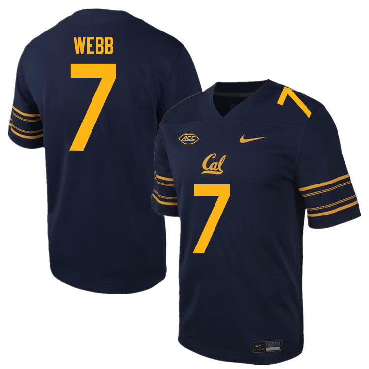 California Golden Bears #7 Davis Webb ACC Conference College Football Jerseys Stitched Sale-Navy